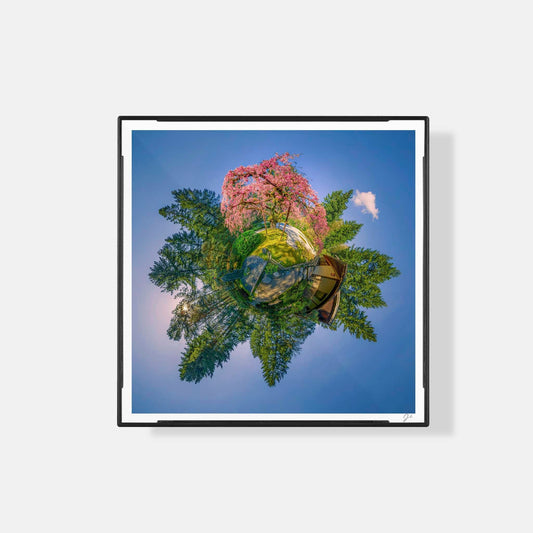 Lil' Planets Portland Japanese Garden (2024) - Magnetic Mini Framed Signed Print