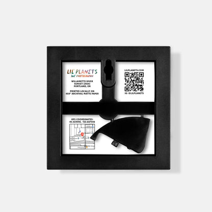 Lil' Planets Willamette River Sunset (2024) - Magnetic Mini Framed Signed Print